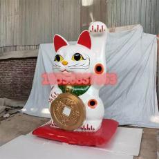 深圳饭店招财猫玻璃钢雕塑批发零售厂家