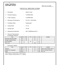 Siward希華晶振XTL571200-K114-002貼片晶體