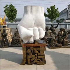 东莞法制公园廉政文化主题拳头雕塑厂家