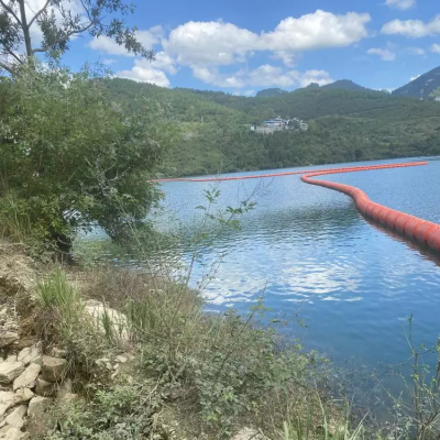 海上拦浒苔挂网式浮筒拦垃圾设施