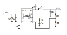 25uA低静态电流-SCT2451STER-同步降压转换