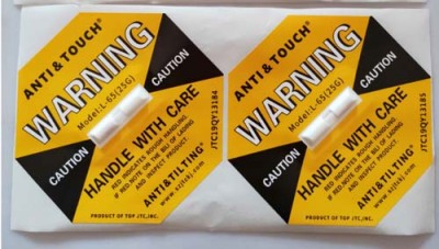 德阳自主全英文防碰撞标签ANTI&TOUCH橙色75G防震动显示标签采购