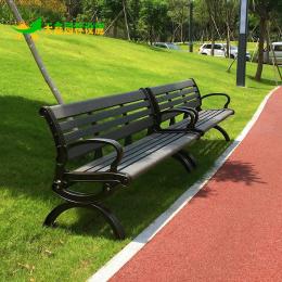 公园长条椅 户外公园长条椅 塑木公园长条椅