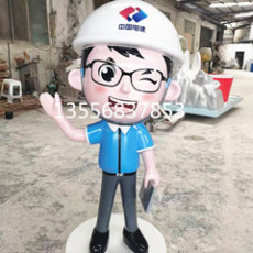 青阳县供电公司形象电力工人卡通雕塑厂家