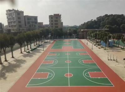 北京天津学校网球场篮球场硅PU弹性地坪