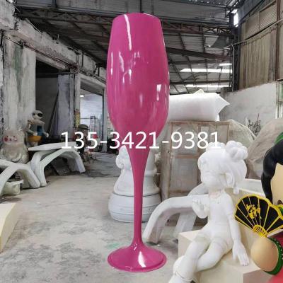 天津红酒农庄红酒杯玻璃钢雕塑定制电话厂家
