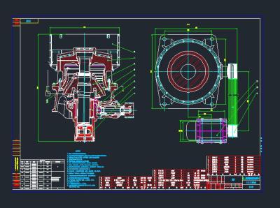 DY675单缸液压圆锥破碎机图纸/CAD图纸