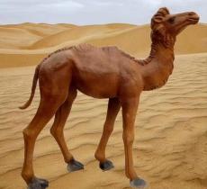 沙漠丝绸之路商队景观玻璃钢骆驼雕塑定制价