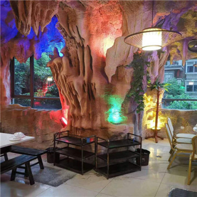 四川餐厅洞穴风制作