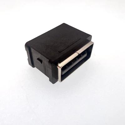 USB2.0防水母座AF大电流180度立式插板ipx7