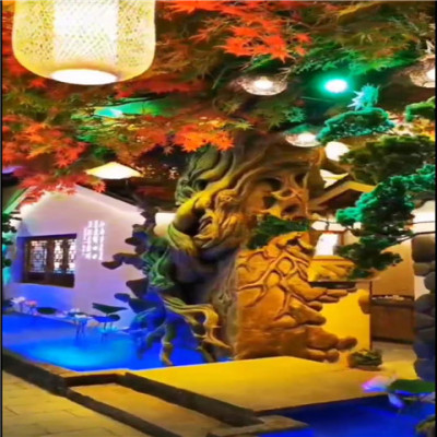 海南咖啡厅洞穴风制作
