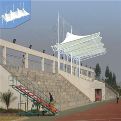 广东体育看台膜结构选用PTFE膜材料设计安装