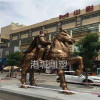长沙广场公园古代骑马将军雕塑定制报价工厂