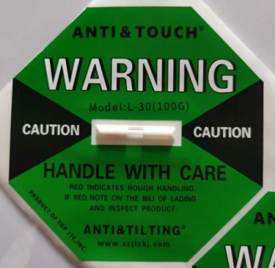 鹰潭自主全英文防碰撞标签ANTI&TOUCH橙色75G防震动显示标签订购热线