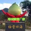 福建乡村口公园玻璃钢沙田柚雕塑定制出厂价