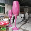 出口法国玻璃纤维香槟红酒杯雕塑生产厂家