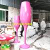 惠州出口欧美玻璃钢香槟红酒杯雕塑生产厂家