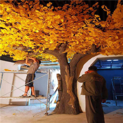 福建假树施工过程