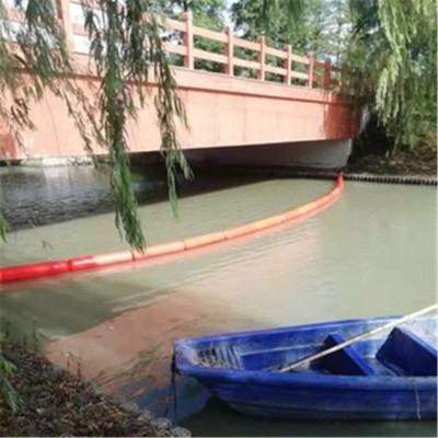 河道漂浮物拦截使用水面浮排
