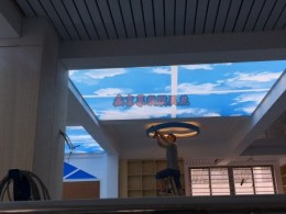 榆林软膜天花蓝天白云高清UV喷画膜吊顶多少钱一平方-软膜材料批发