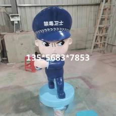 广西西林县基地宣传禁毒卫士雕塑电话出厂价
