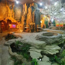 广东大型假山施工过程