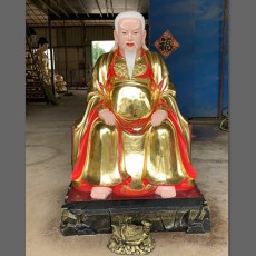 北帝爷神像 真武大帝塑像 披发祖师塑像