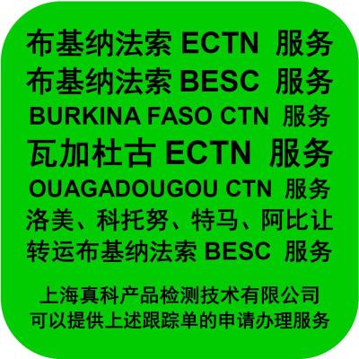 特马中转到布基纳法索的ECTN货物跟踪单