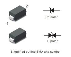 晶导微 SMAJ24CA 表面安装瞬态电压抑制器