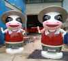 广州牛排餐饮公司形象卡通牛雕塑定制出厂价