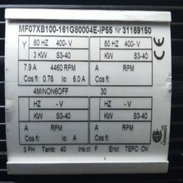 科尼电机MF07XA200-158F84004E-IP551.5KW