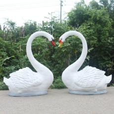 湖南园林景观玻璃钢白天鹅雕塑定制报价厂家