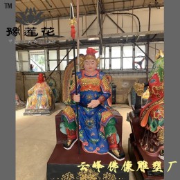 二郎神雕像 二郎真君神像杨戬图片树脂佛像