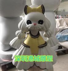 深圳宠物店形象卡通公仔玻璃钢雕塑定制厂家