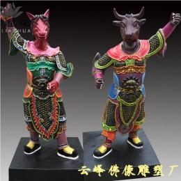 小鬼判管佛像 七爷八爷 阴曹地府树脂神像
