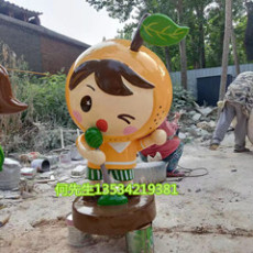 景德镇市橘子产业园柑橘ip卡通雕塑供应厂家