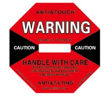 金华自主全英文防碰撞标签ANTI&TOUCH橙色75G防震动标签包邮