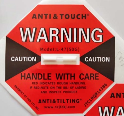忻州自主全英文防碰撞标签ANTI&TOUCH橙色75G防震动标签怎么报价