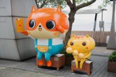 香港动漫馆玻璃纤维卡通公仔雕塑定制厂家