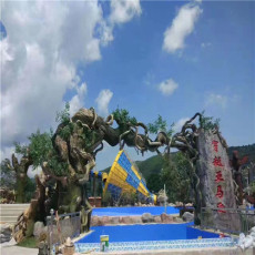 河北水泥假树施工