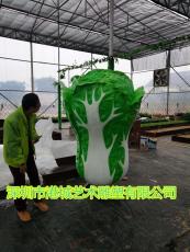 台山农庄大型风水招财大白菜玻璃钢雕塑厂家