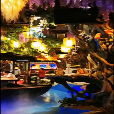 海南咖啡厅洞穴风施工