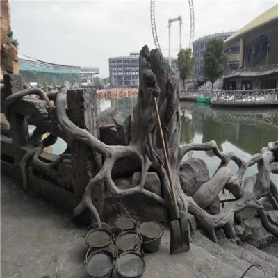 贵州庭院假树制作过程