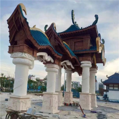 广西庭院塑石假山设计
