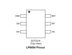 微源原裝 LP6454 18V4A同步BUCK開(kāi)關(guān)變換器