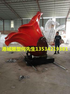 广州园林景观区大型玻璃钢木棉花雕像定制厂