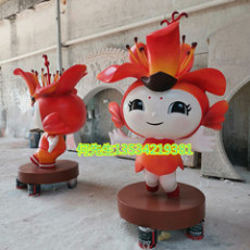 广州市花形象吉祥物木棉花卡通公仔雕塑厂家