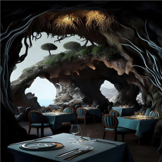 湖南咖啡厅洞穴风装修
