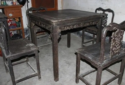 上海红木餐桌椅保养 旧家具改色 整修椅子