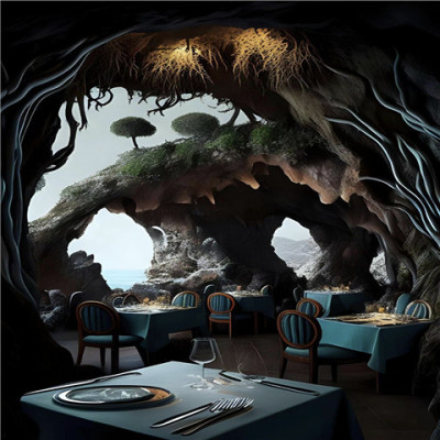 西藏咖啡厅洞穴风制作